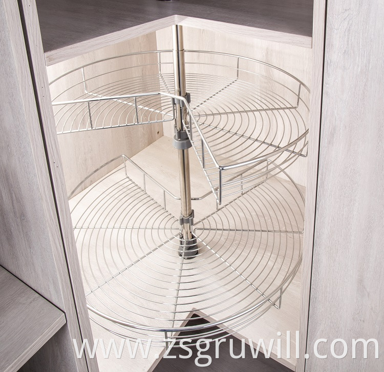 270 circle functional lazy susan revolving magic corner wire cabinet storage kitchen baskets